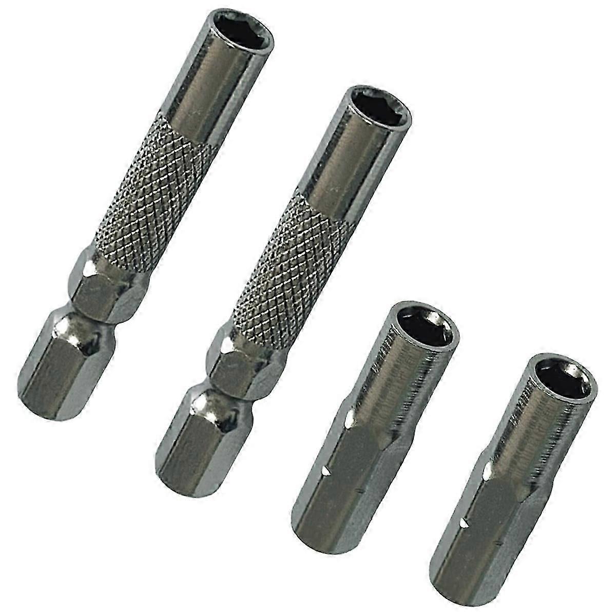 4pcs 1/4 to 4mm Bit Adapter,2 Pcs 1/4 to 4mm Hex Adapter and 2 Pcs 1/4 to 4mm Drill Extension Bit Ho