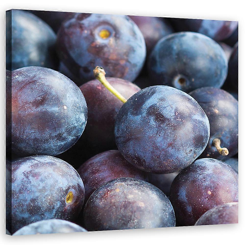 Impression sur toile, Prune fruit macro - 30x30