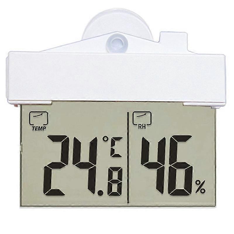 Digital Transparent Home Window Display Hygrometer Indoor Temperature