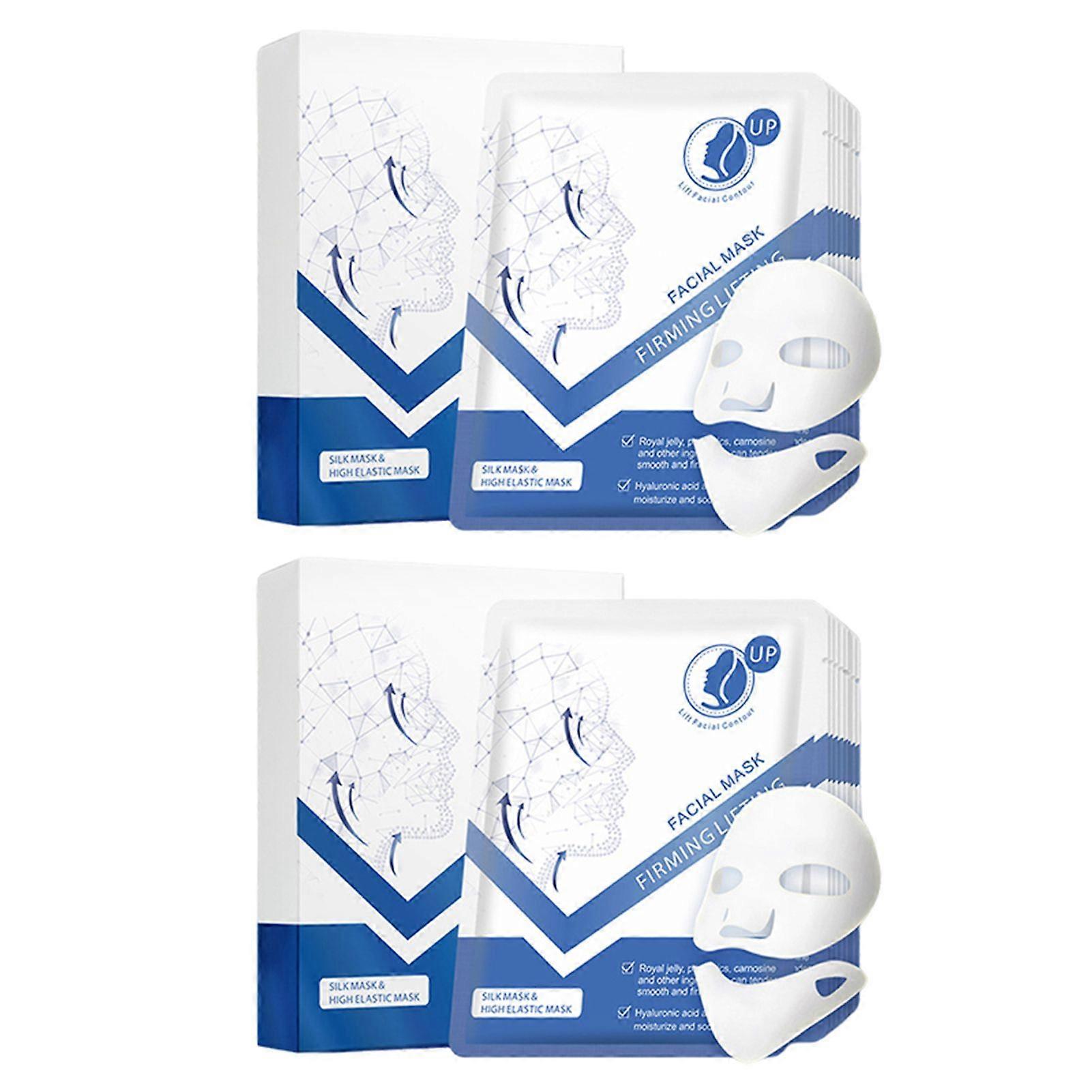 10-Pack Hyaluronic Acid Sheet Mask Deep Collagen Sheet Mask Anti-Aging & Lifting Skin Care Masks