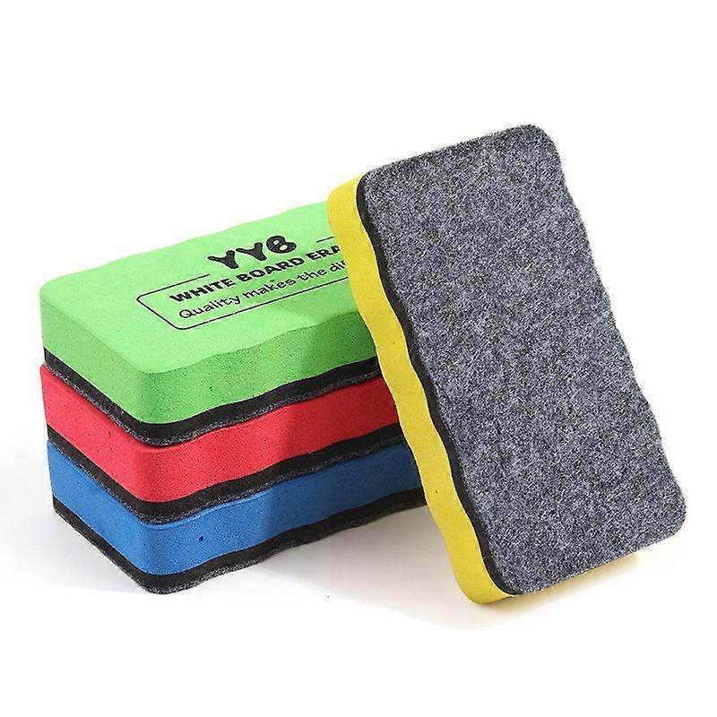 4pcs Magnetic Whiteboard Eraser Size: 10.8 x 5.5 x 1.9cm - ideal for removing all marker marks from whiteboards