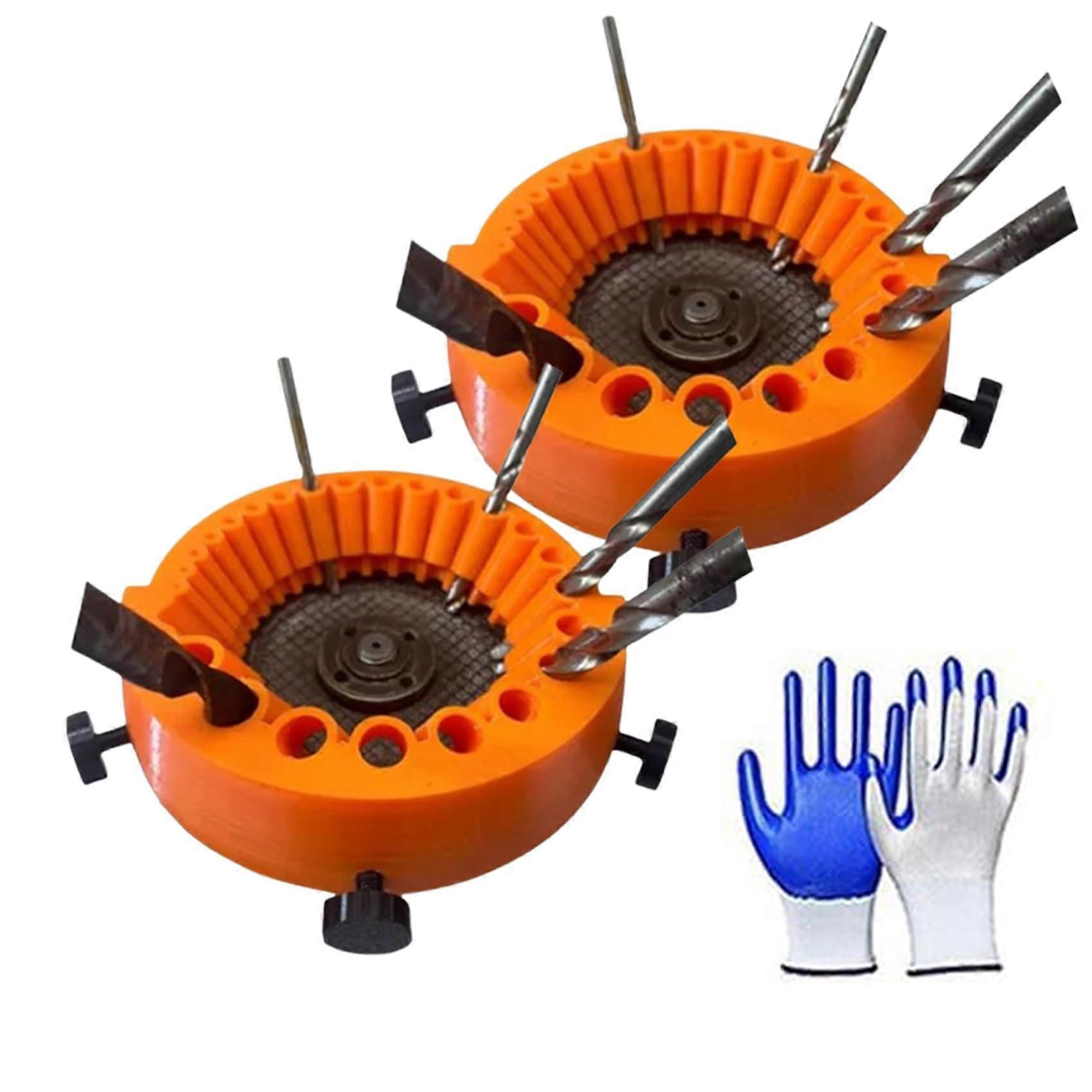 Drill Bit Sharpener, Power Drill Bit Grinding Attachment, Angle Grinder Drill Bit Sharpener for All Bits