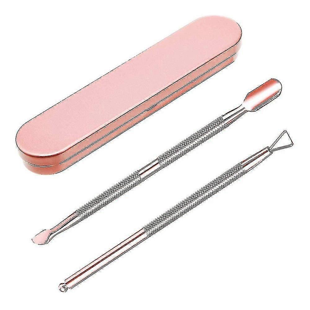 2 Pcs Premium Cuticle Pusher And Cutter, Manicure Tools Set For Fingernaila