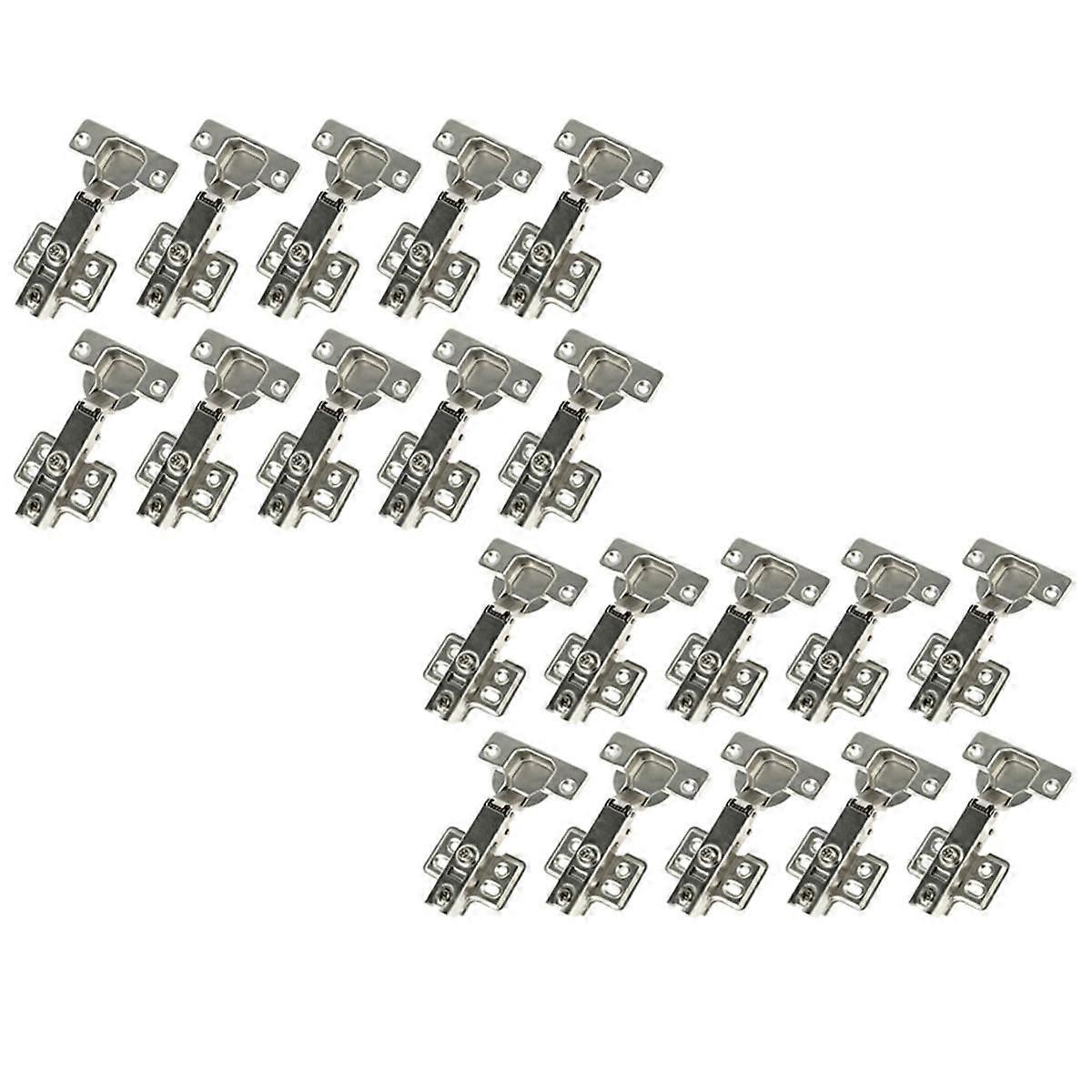 20Pcs Hinges Hydraulic Cabinet Door Hinge Damper Buffer Soft Quiet Closing for All Kitchen Cupboard Furniture