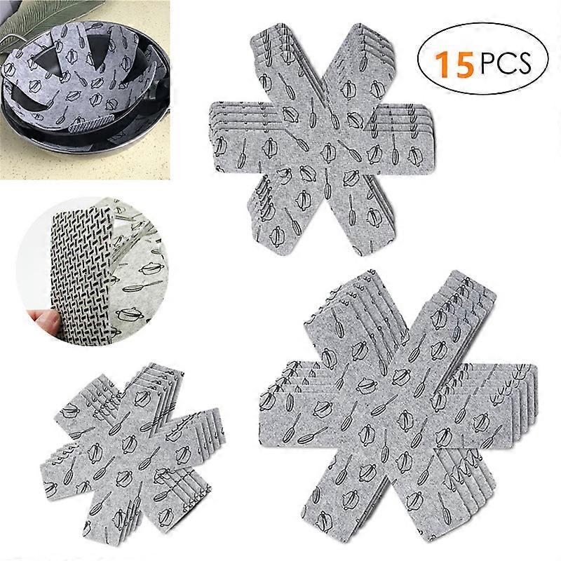 3 Different Size Cookware Protector Set 15 Pcs Pot and Pan Protectors  Anti-Slip Pans Separator  Pots and Pans Dividers