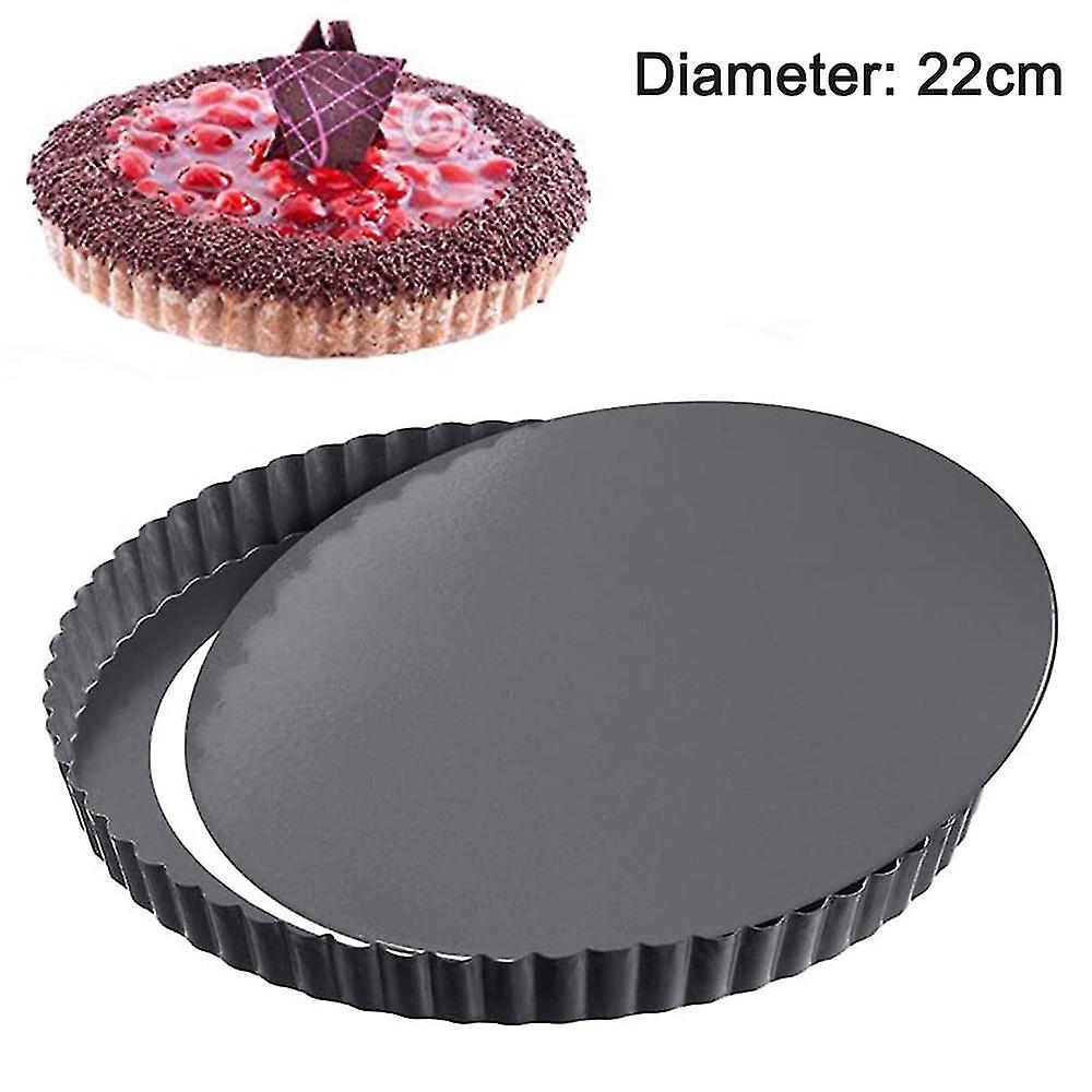 Nonstick Heavy Duty Tart Pan With Removable Bottom, Removable Loose Bottom Quiche Pans, Pie Pan