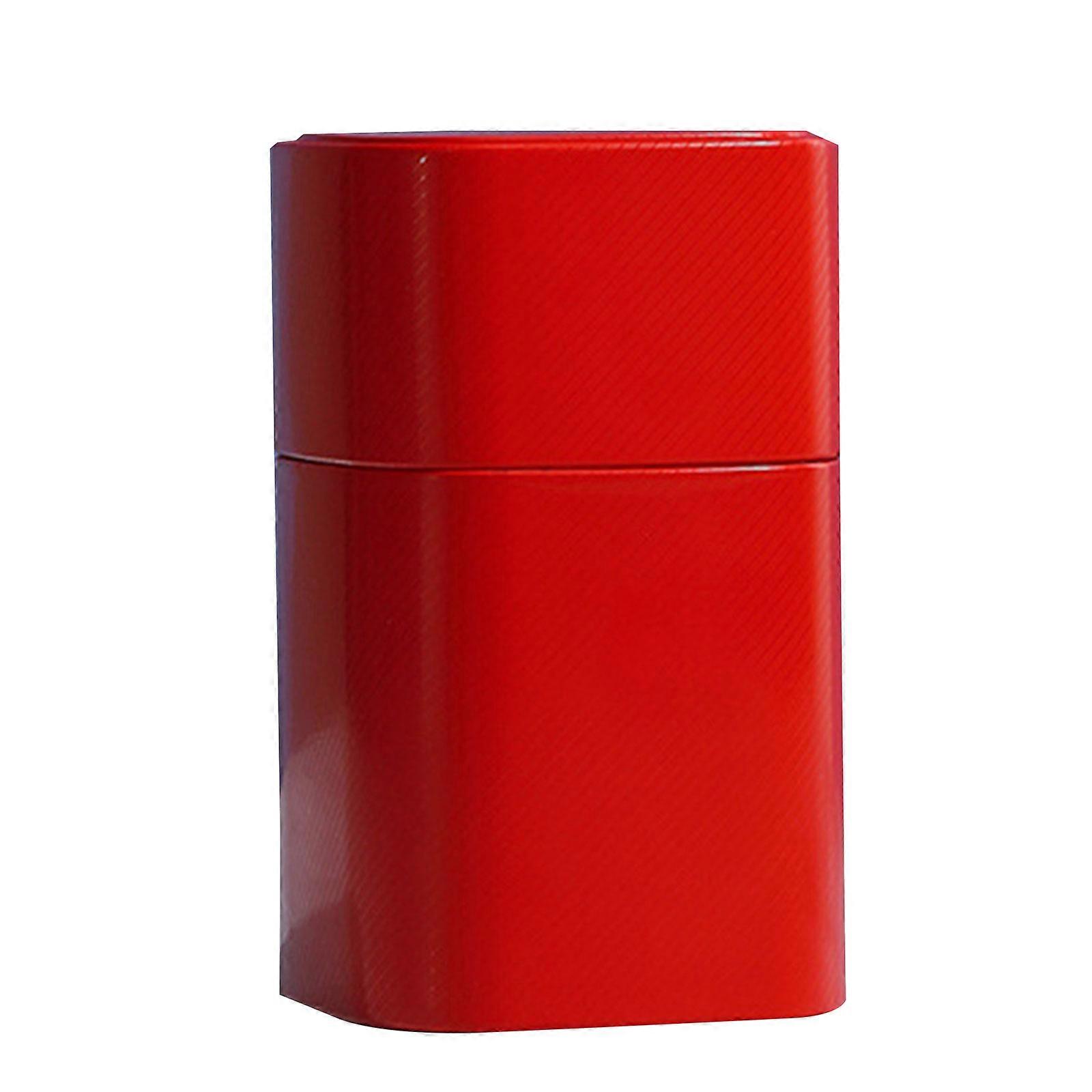 Elegant Tea Stash Jar Durable Metal Container for Herbs Storage Oil Painting Coffee Storage Container Metal Tea Box Can  Red