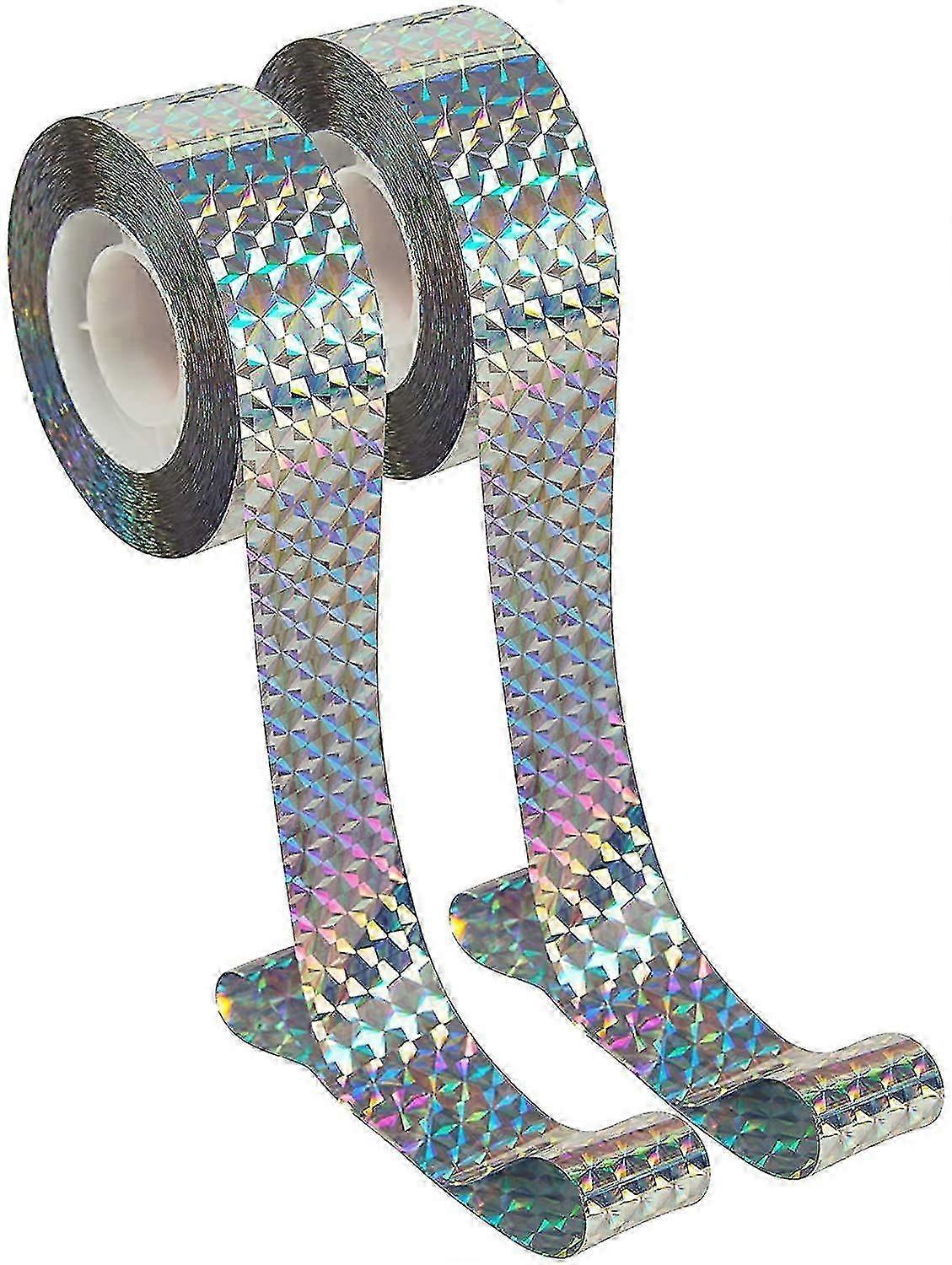 Bird Repellent Scare Tape - 2 Pack Reflective Deterrent for Gardens & Farms