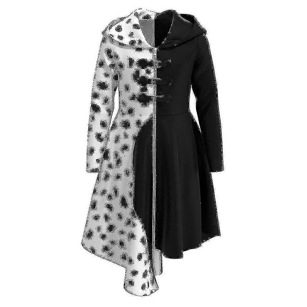 Women's costume for parties with dalmatian print details
