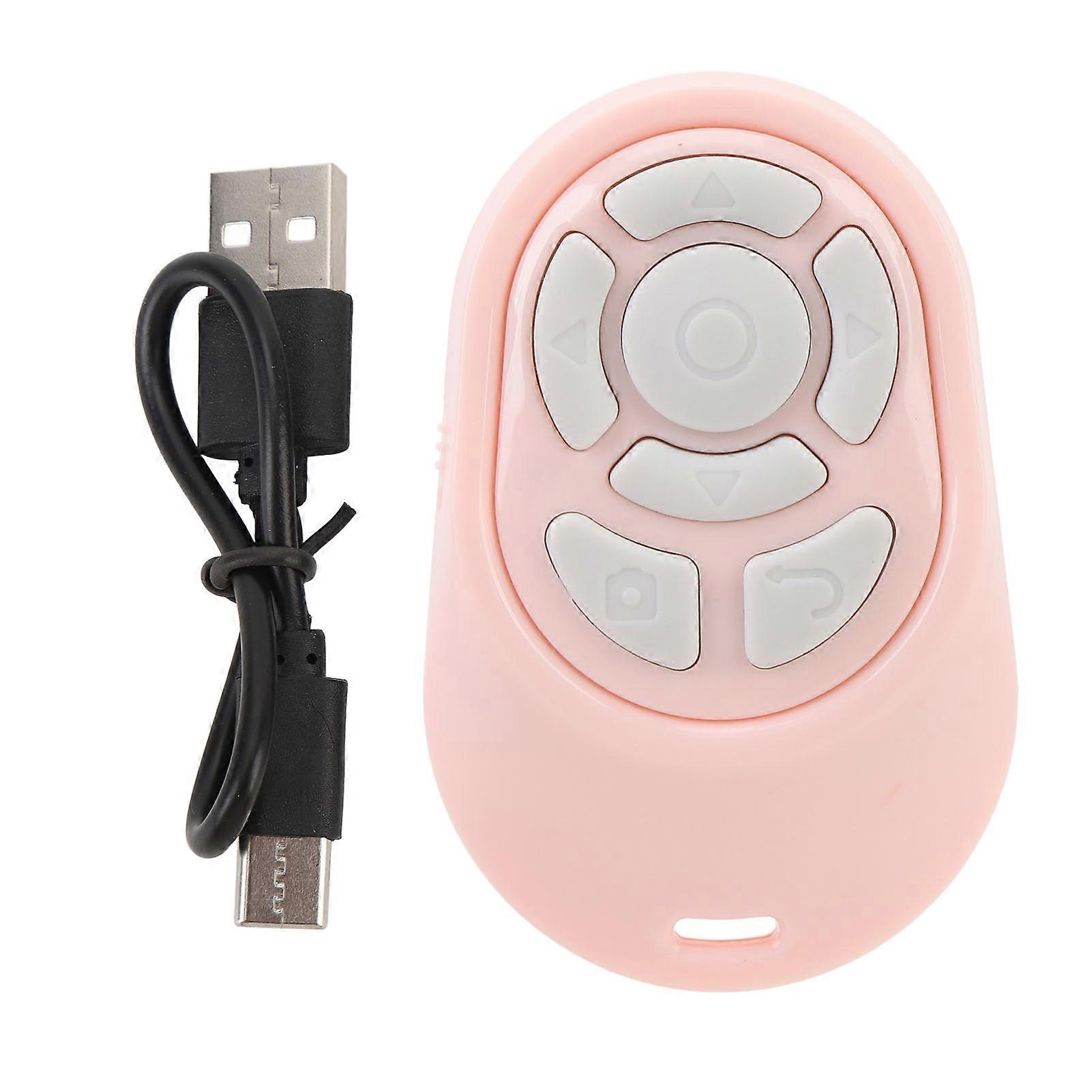 Light Red BT5.2 Wireless Scrolling Ring: Remote Control for Videos, E-Books, and More