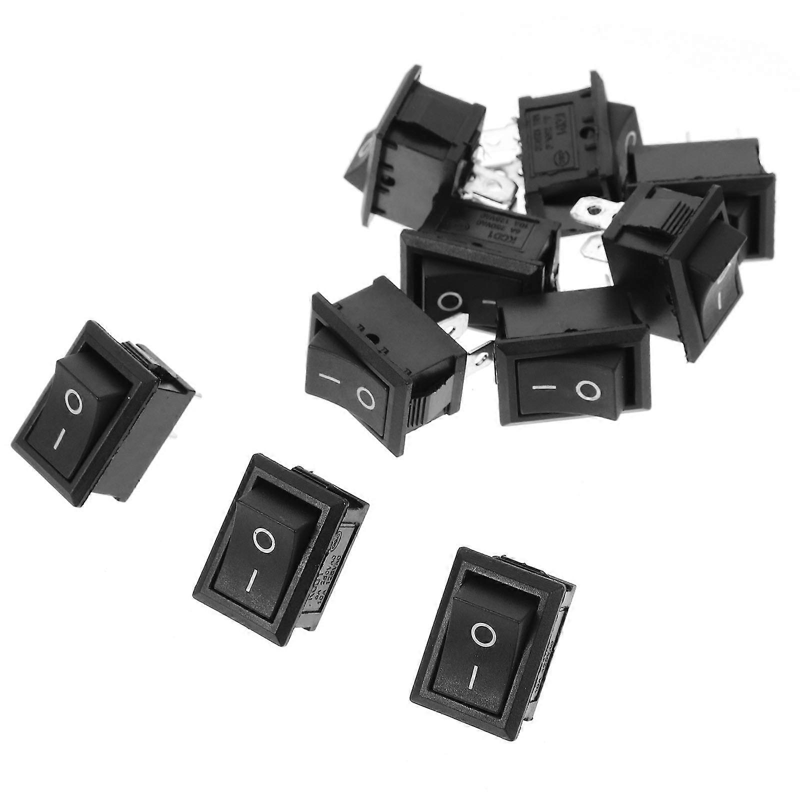 10pcs Compact Rocker Switch Yacht Off Button for Projects Boat Shape Design for Circuits and Devices
