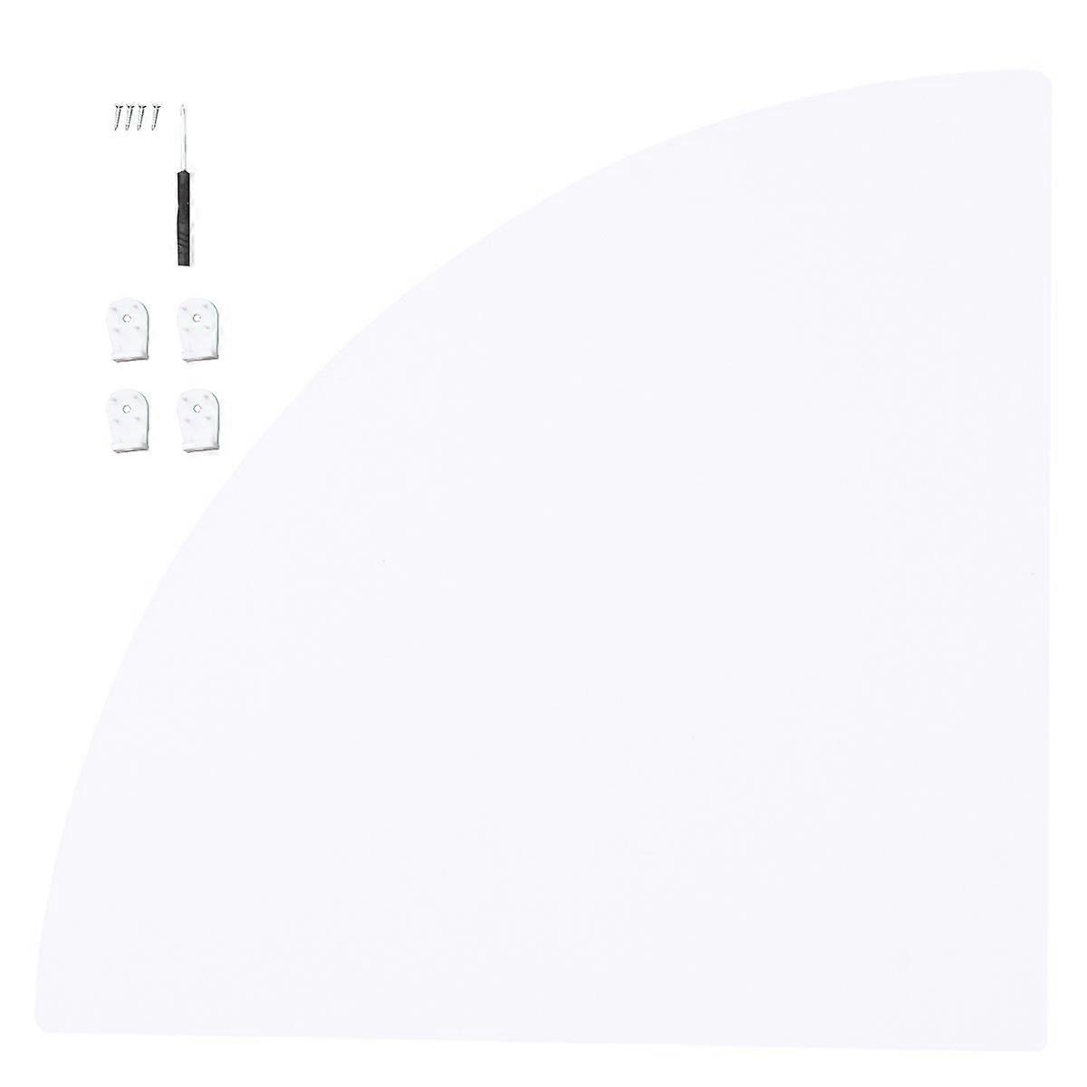 Fan Shape Wall Corner Shelf Set Wall-mounted Corner Storage Rack Triangle Storage Holder - 28cm (White)