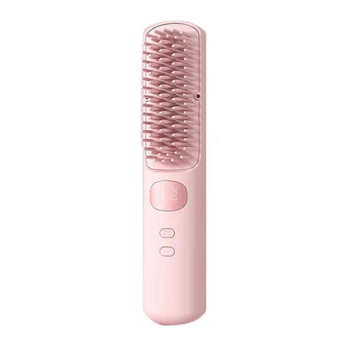 Portable Wireless Hair Straightener - Negative Ion Technology, Dual-Purpose Styling Comb for Curlin