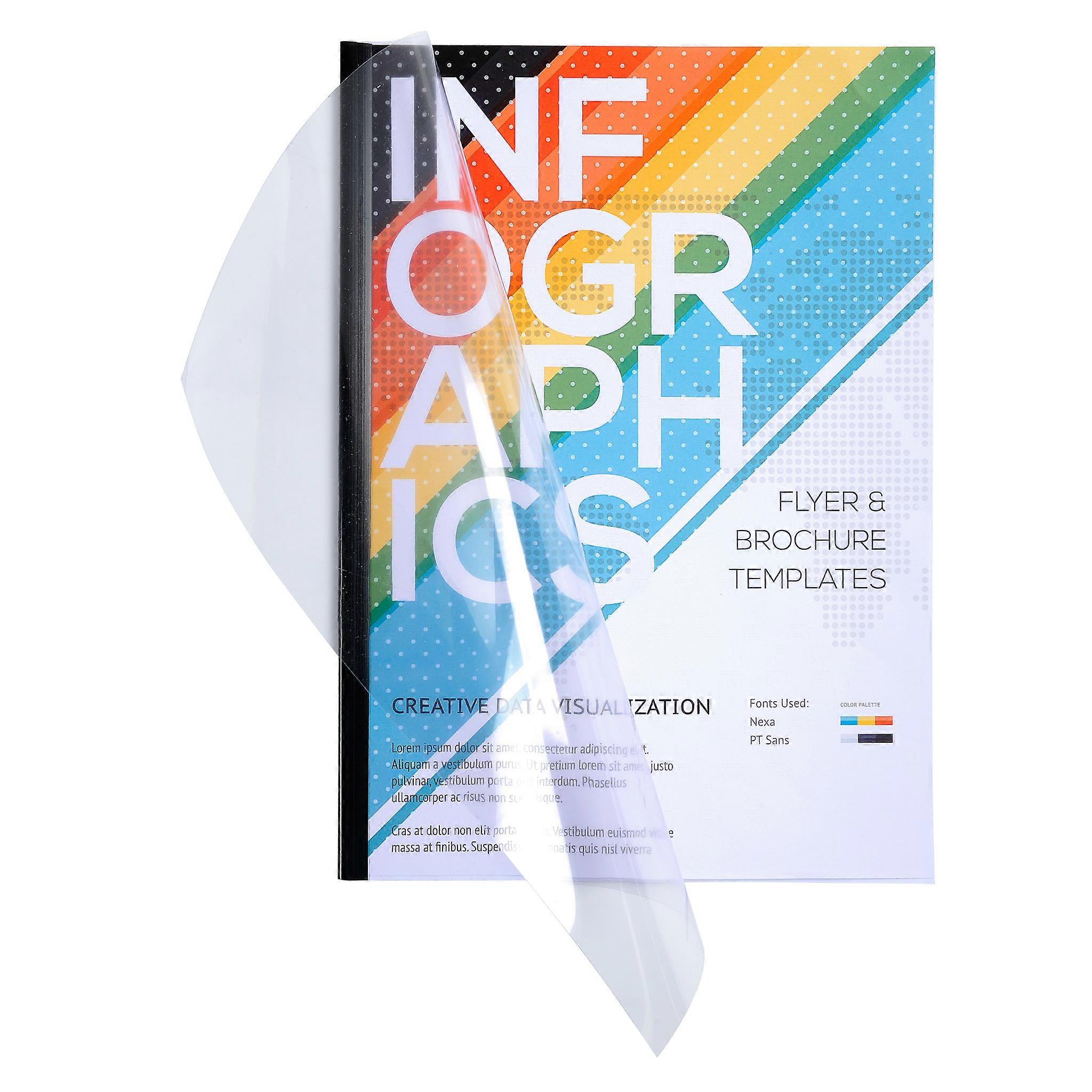 Exacompta 42745E Pk 100 Covers A3 PVC 0.2mm Clear - Crystal