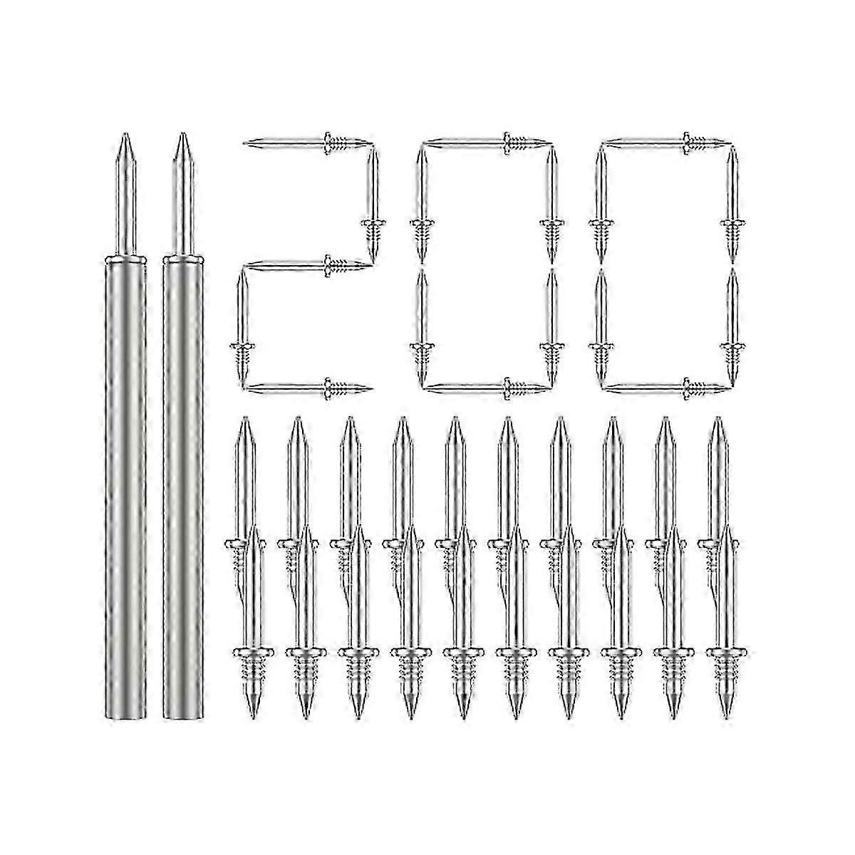 200 Pcs Double-head Seamless Skirting Nails, Rust-proof No Trace Screws Set with 2 Rods