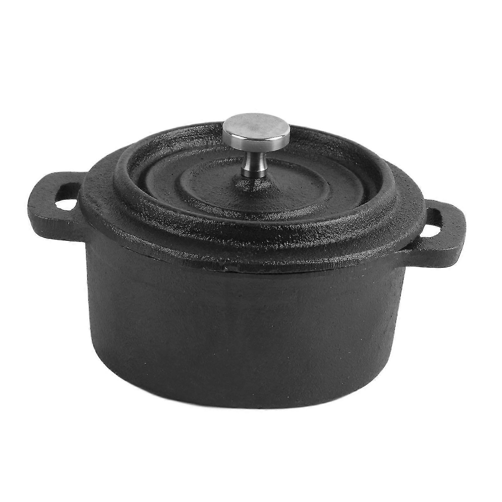 Dutch Oven with Thickened Handle & Lid - Cast Iron Pot