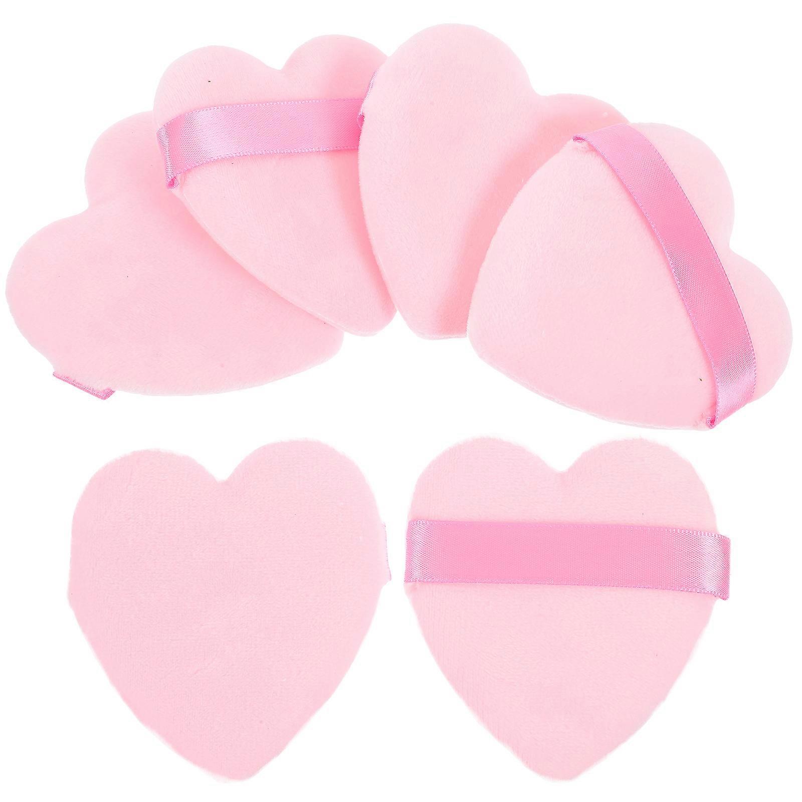 Cosmetics Makeup Tools Powder Puff For Face Foundation Application Precise Beginners Pink Color Fluffy 7.20X6.50X1.00cm 6Pcs