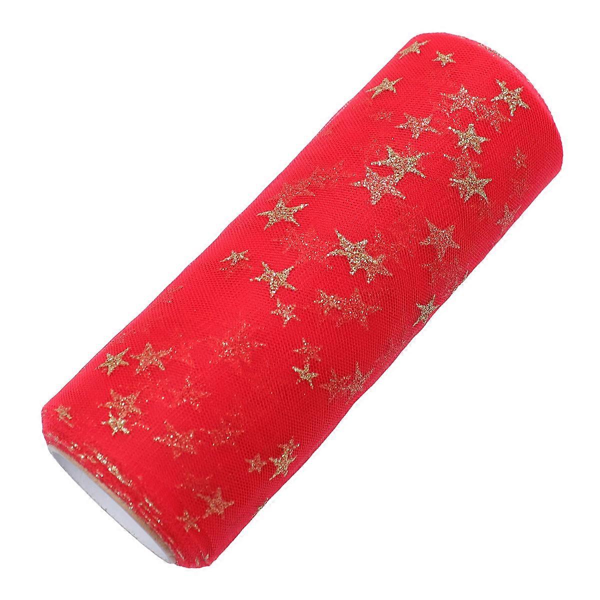 Tulle Cloth Rolls Red Gauze Style For Background Decorations And Chair Sashes 900x15cm 1Pack