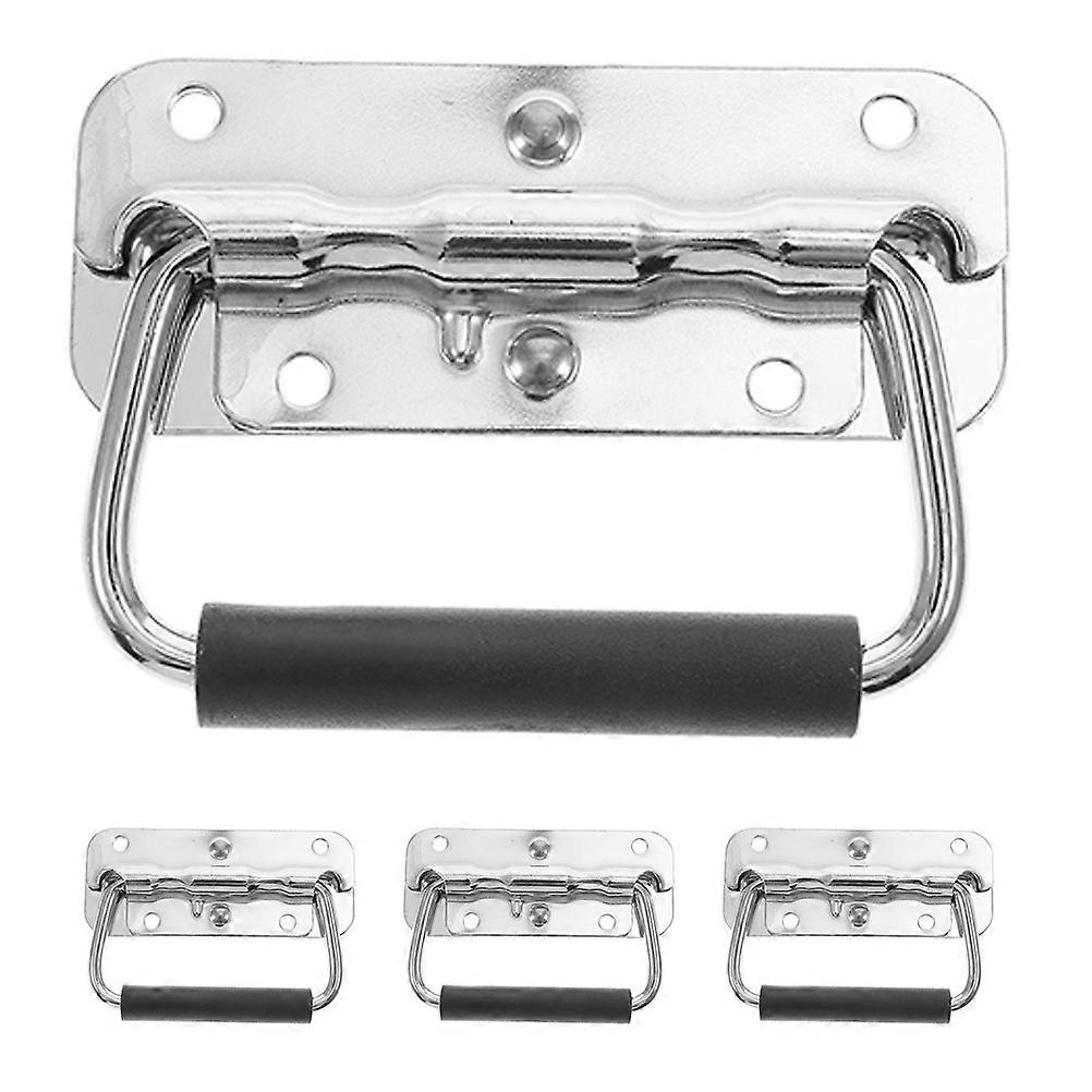 Stainless Steel Folding Handle Set – 4 pcs Replacement for Luggage, Tool Boxes, DIY Projects, Industrial Equipment and Tool Cases Carrying Handle