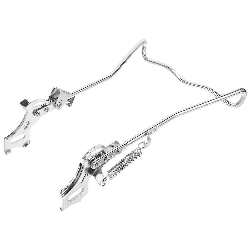 Universal Bike Kickstand Stable Support Bicycle Parking Stand Non-Slip Feet Practical Design Silver 35.00X23.50X1.00cm 1Set