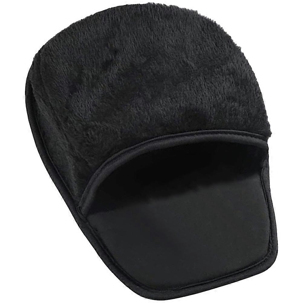 Usb Heated Mouse Pad Hand Warmer Wrist Support Non Slip Plush Material Black 30x22cm For Winter Work Environment 1Pack