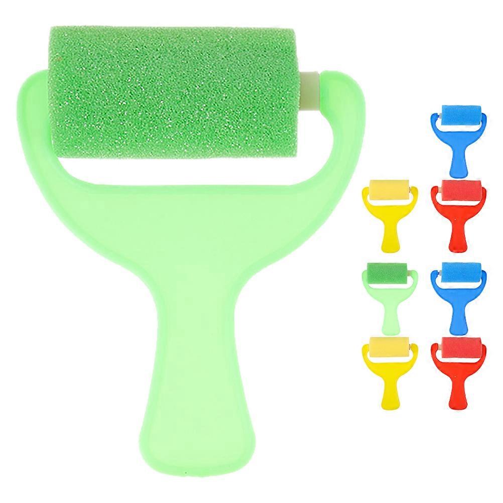 Diy Craft Drawing Tools Childrens Sponge Paint Brushes For Art Projects With Foam Paint Brush Set In Yellow 8Pcs