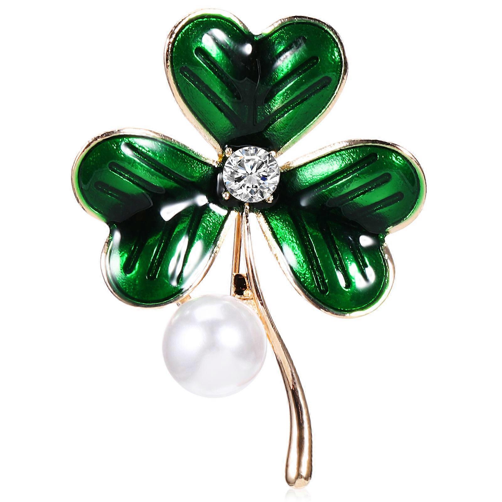 Leaf Lapel Pin Shamrock Pin Lapel Pin Fixing Christmas Occasion 1Set