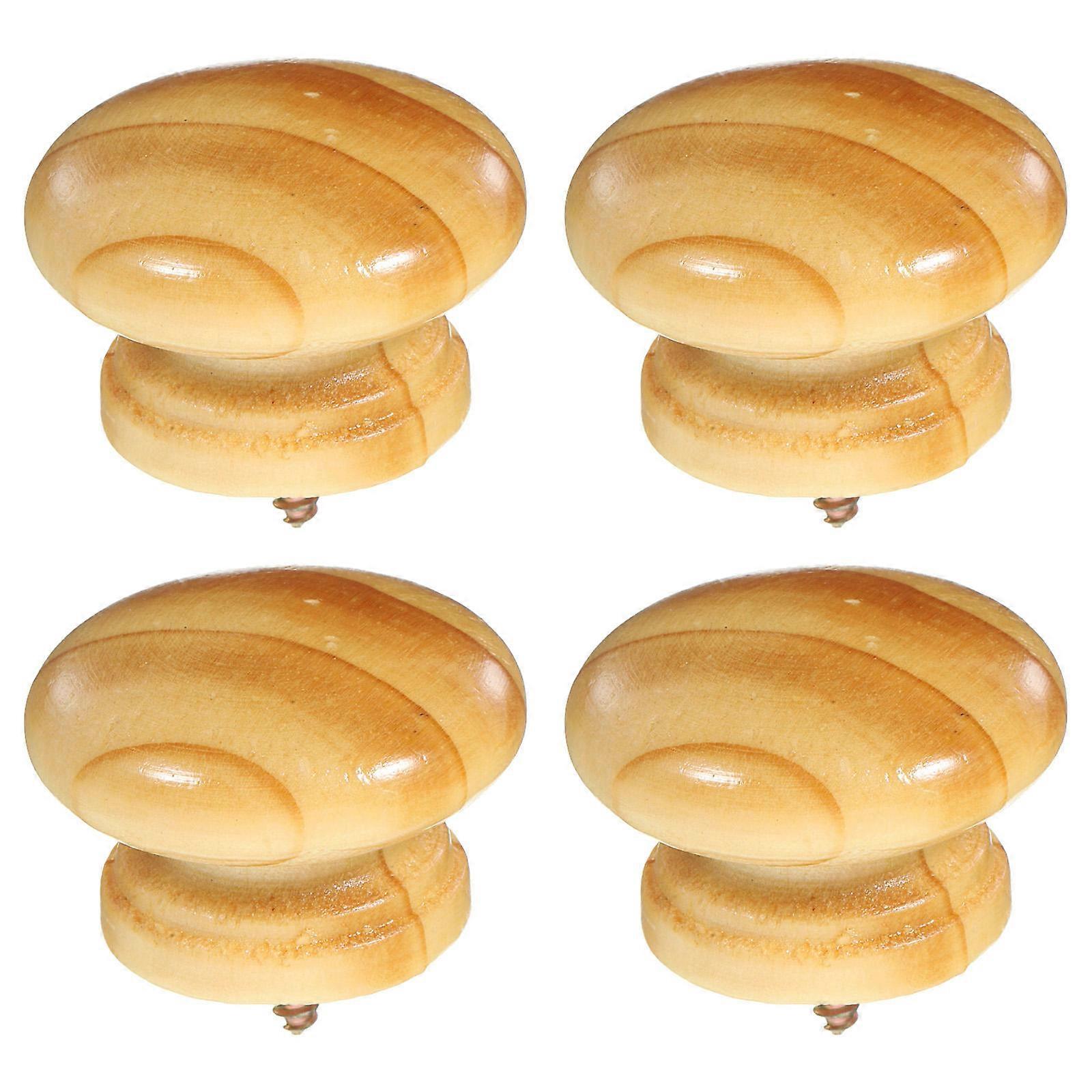 Here's a polished and professional product description based on your input:

 

**4pcs Wooden Drawer Pulls Round Furniture Knobs for Stylish Cabinet