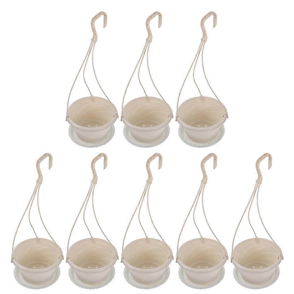 8 Sets of Hanging Plastic Flower Pots for Chlorophytum and Scindapsus Aureus
