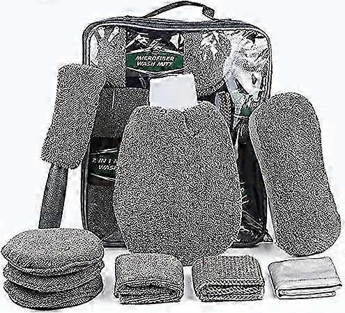 9-Piece Professional Car Cleaning Tools Kit - Microfiber Wash Kits
