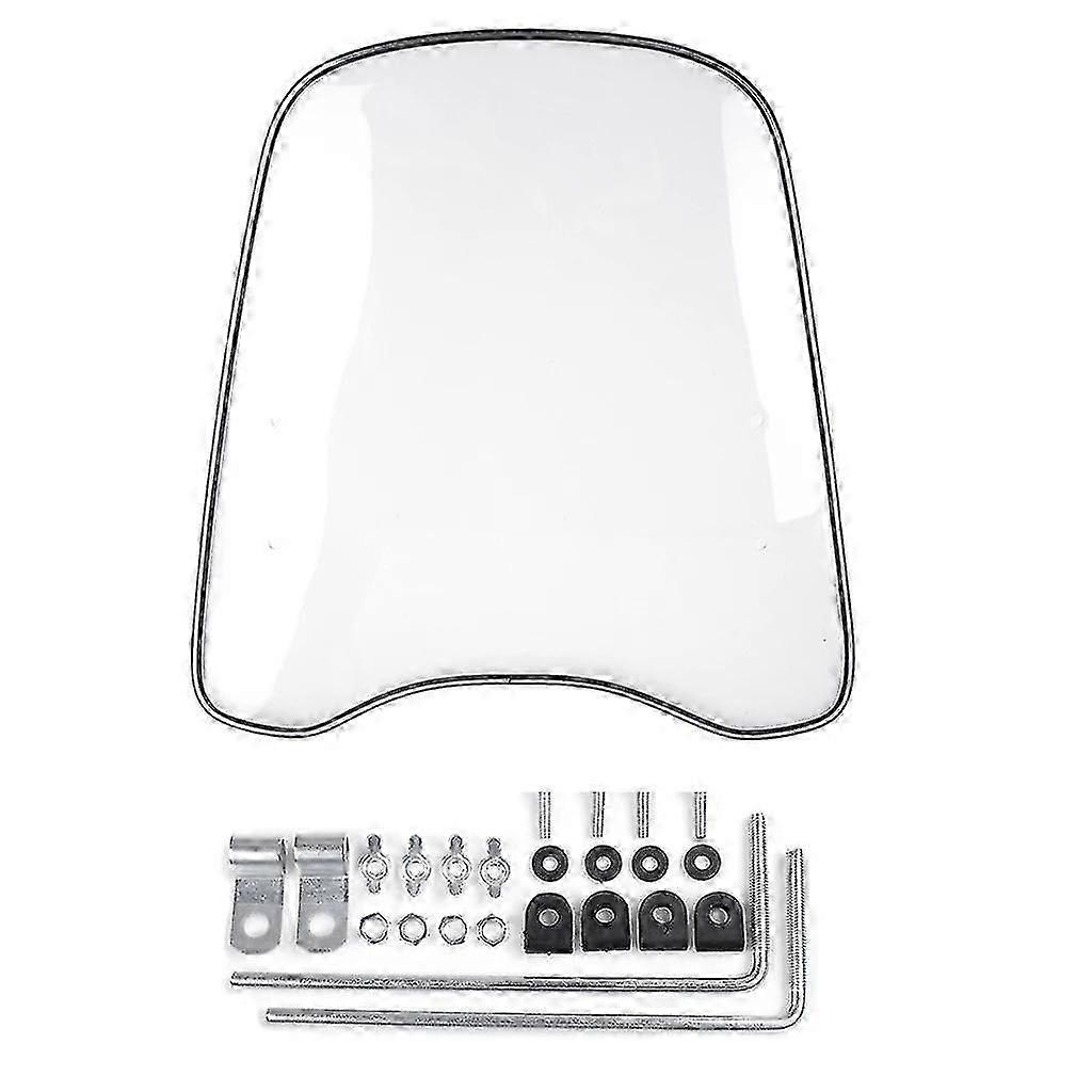 2mm Thick Universal Motorcycle Windshield Windscreen Clear Deflector Wind Shield Clear
