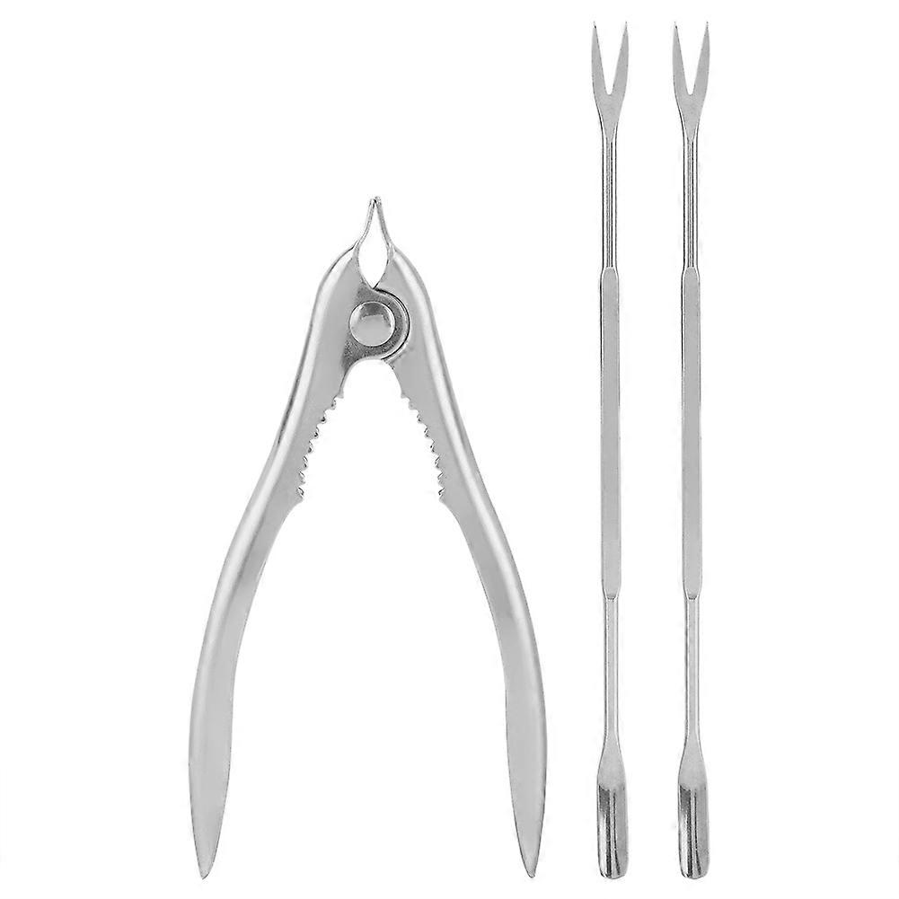 Stainless Steel Lobster Cracker, Shellfish Tongs, Seafood Forks, Nut Opener, Kitchen Gadgets