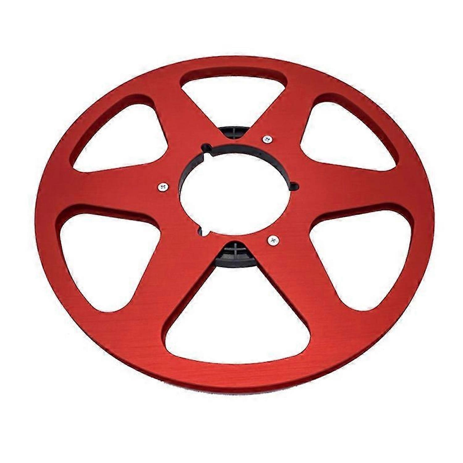 بكرة شريط معدنية جديدة للصوت التناظري مقاس 10.5 بوصة × بوصة - بكرة HUB مفتوحة بكرة صوت ألومنيوم (أحمر)