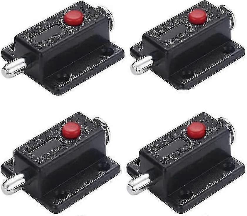 Automatic Spring Loaded Door Latch With Spring Button Black (10pcs) -T