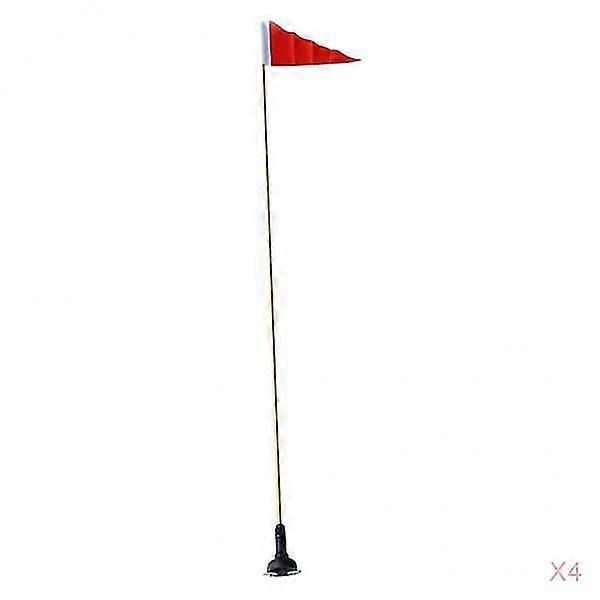 4 set Kit de base de drapeau de sécurité avec base de montage sur rail Canoë Kayak Accessoire de bricolage