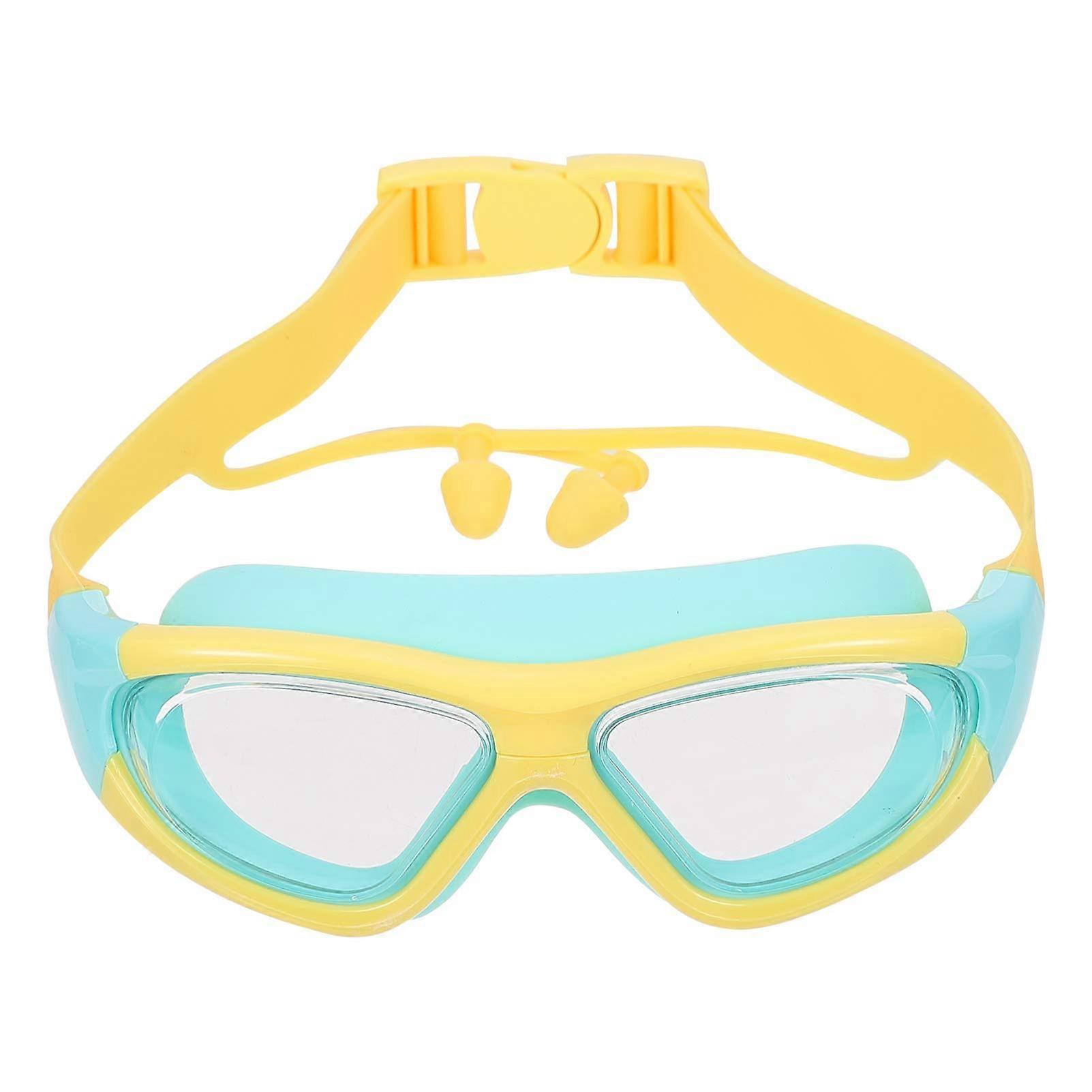 Swimming Goggles One Piece Large Size Anti-Fog With Adjustable Strap Portable Diving Goggles For Adults