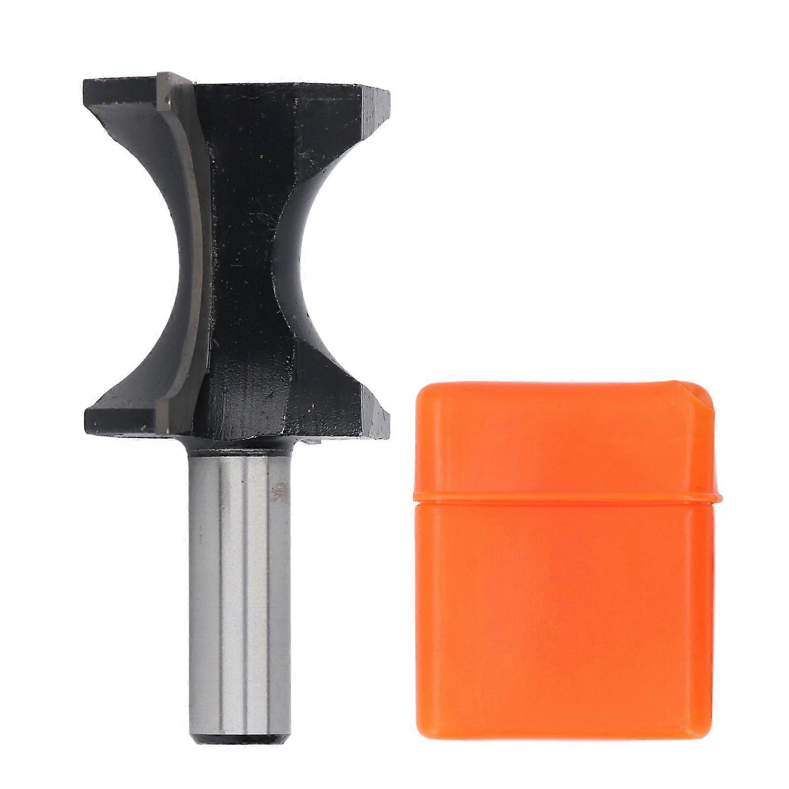 Round Over End Mill, 1/2" Shank, 1 3/8" Ball Diameter, Tungsten Steel Alloy Half Round End Mill for Woodworking