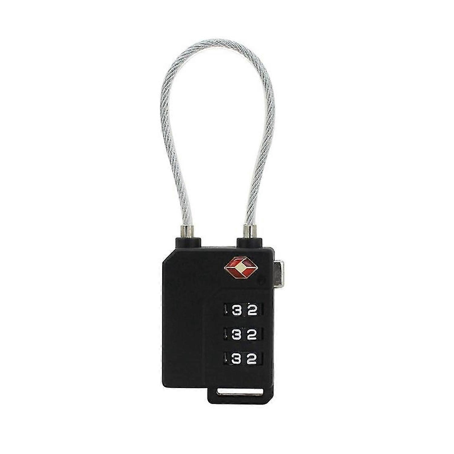 Password Lock Tsa Padlock 3-digit Combination Security Lock Resettable Customs Code Lock for