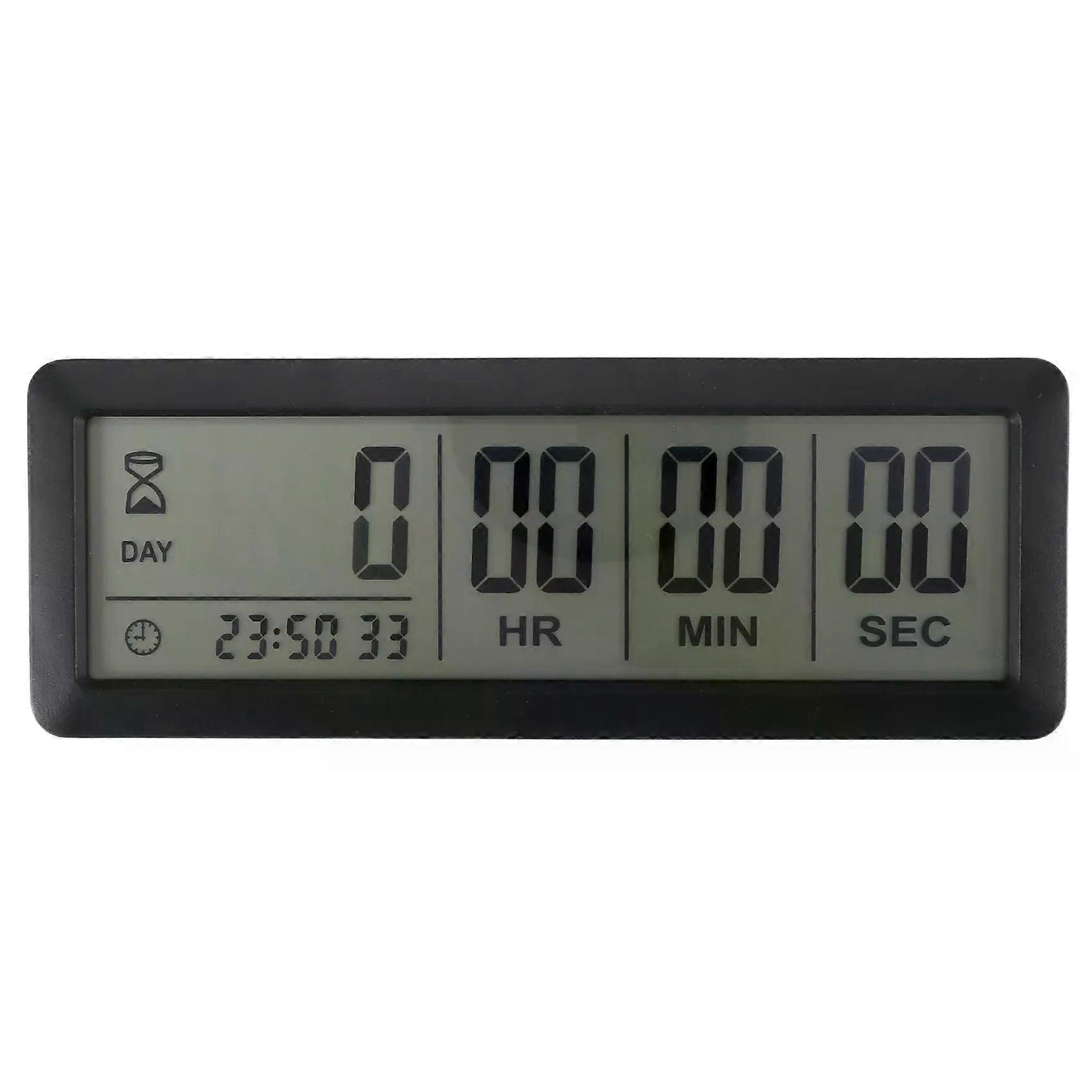 Big Digital Countdown Days Timer Clock - 999 Days Count Down Clock Timer for Graduation Lab Kitchen (Black)