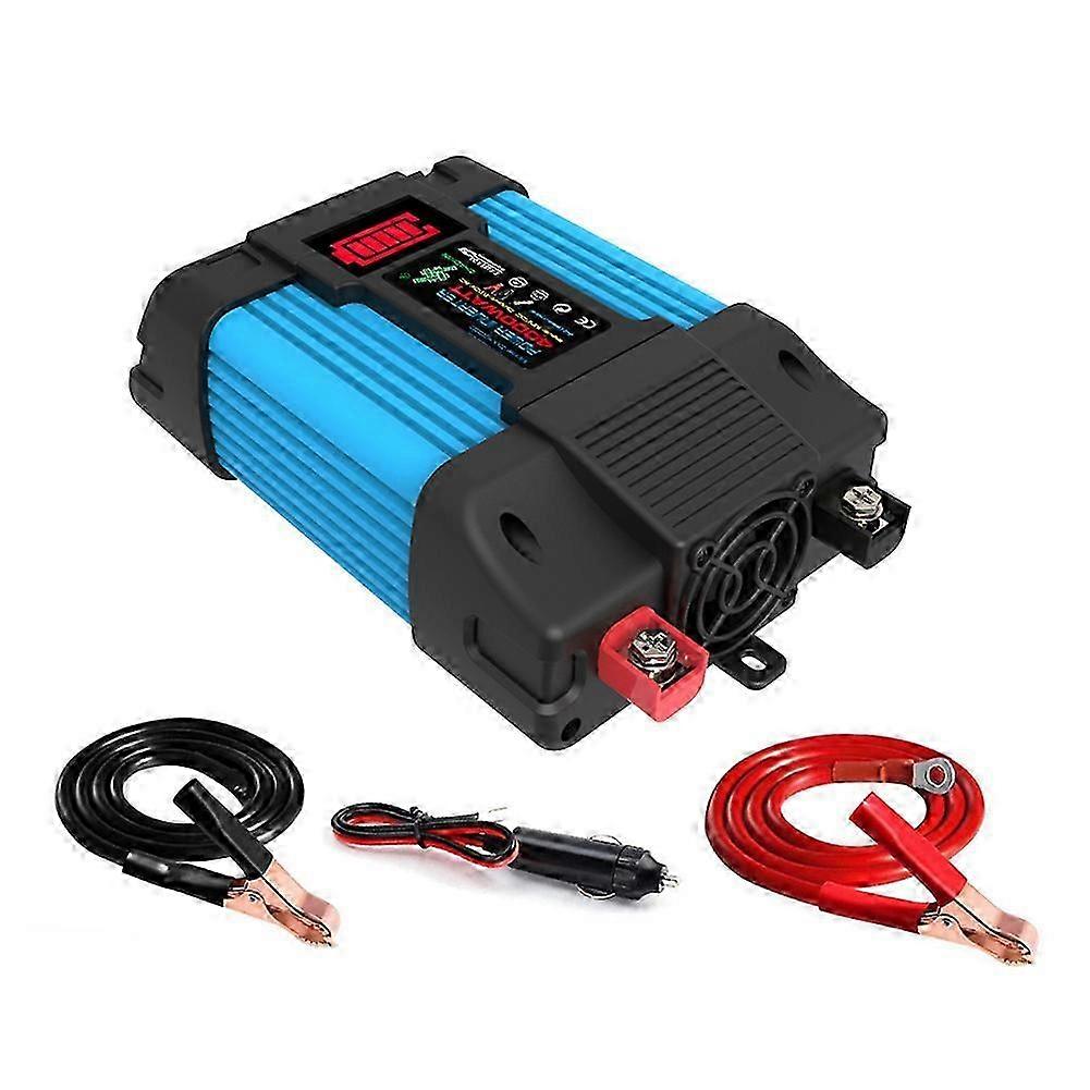 Car Power Inverter LED Work Lights with Battery Capacity Display and Multiple Protection for Household Appliances