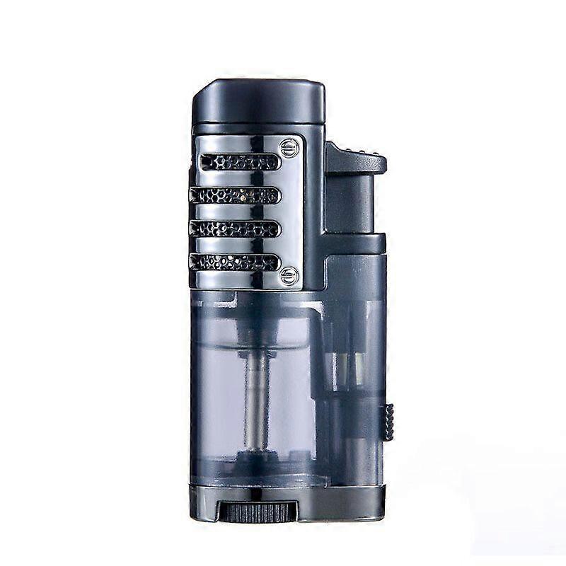 Cigar Lighter, Windproof Direct Thrust, Convenient Blue Flame Transparent Lighter