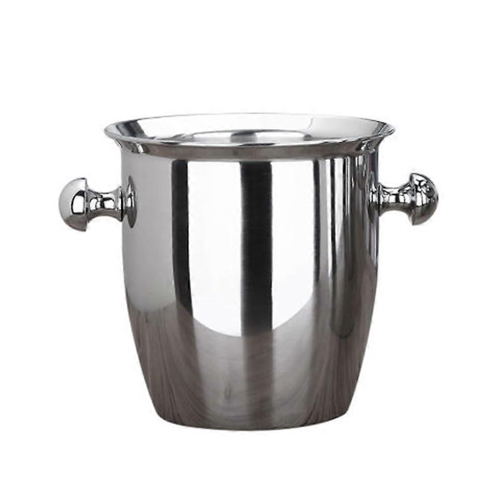 Ice bucket, stainless steel wine ice bucket, champagne beer bar ice bucket (L)