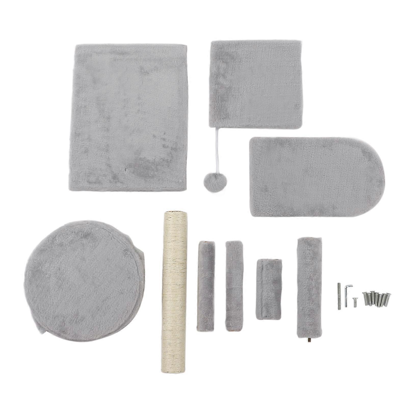 Cat Tree Spacious Space Multi Layer Cat Scratching Tower Toy Supplies with Hanging Plush Ball for All Seasons