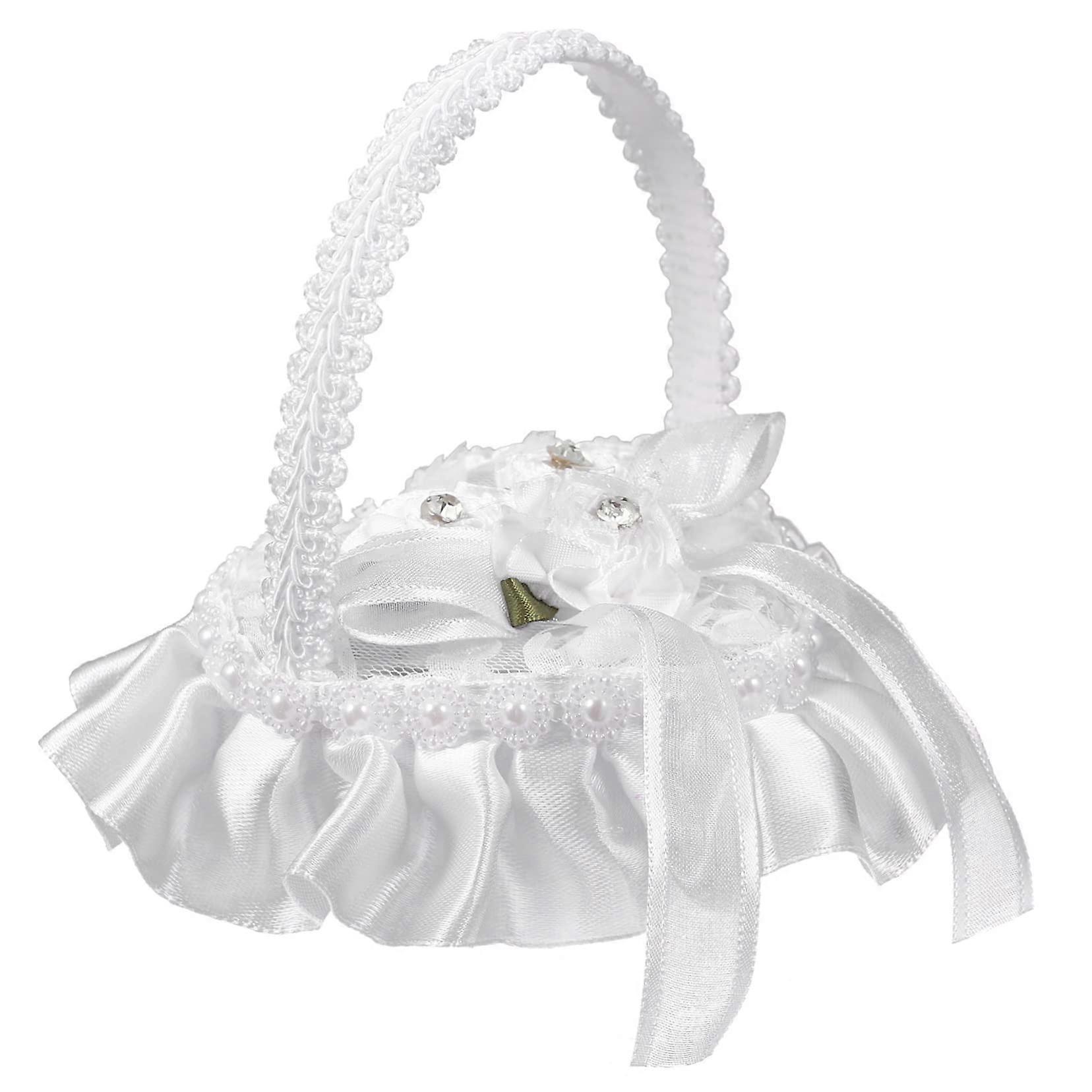 Mini Spitzenringbox Halter Heart Pillow with Satin Decorative Cover for Bridal Engagement Ring Cushion in Faux Luxury Style
