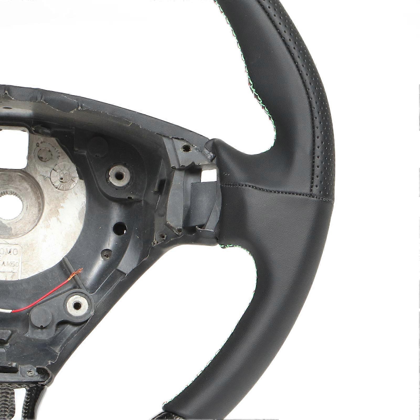 Custom Carbon Fiber Steering Wheel Perforated Leather Red Stitching Replacement for Aventador 2011‑2022