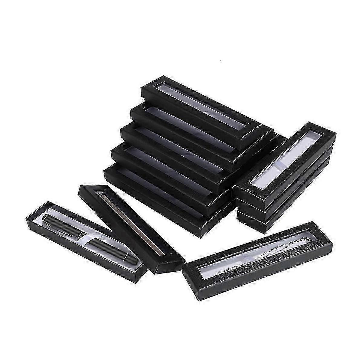 24pcs Empty Pen Gift Box with Clear Lid, Pen Display Case for Presentation Jewelry and Office Supplies