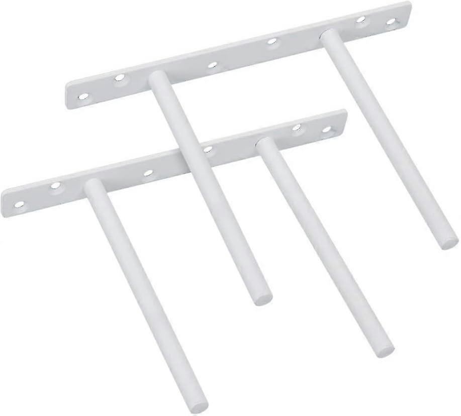 2-Piece Invisible Floating Shelf Bracket - Matte Black