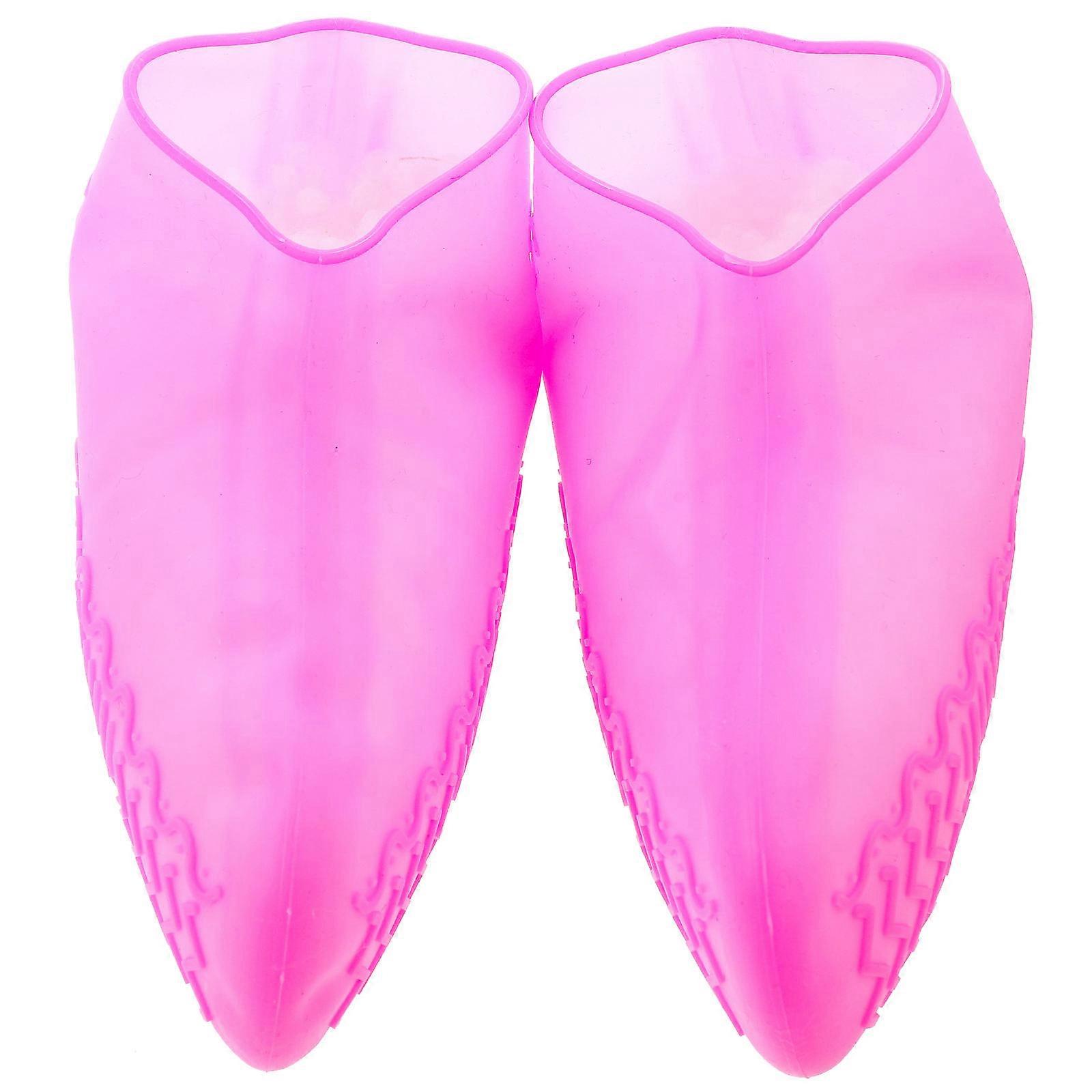 Silicone Shoe Cover Pink Size S for Cooks and Bartenders in Wet Environments