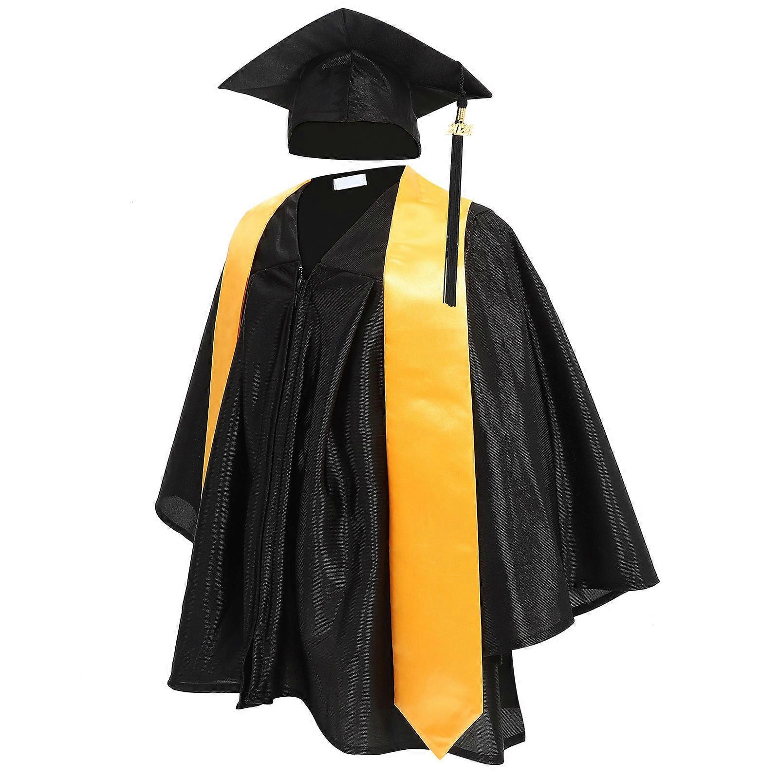 1 Set Unisex Kindergarten Graduation Cap Gown Outfit with Tassel for Preschool Graduation and Parties