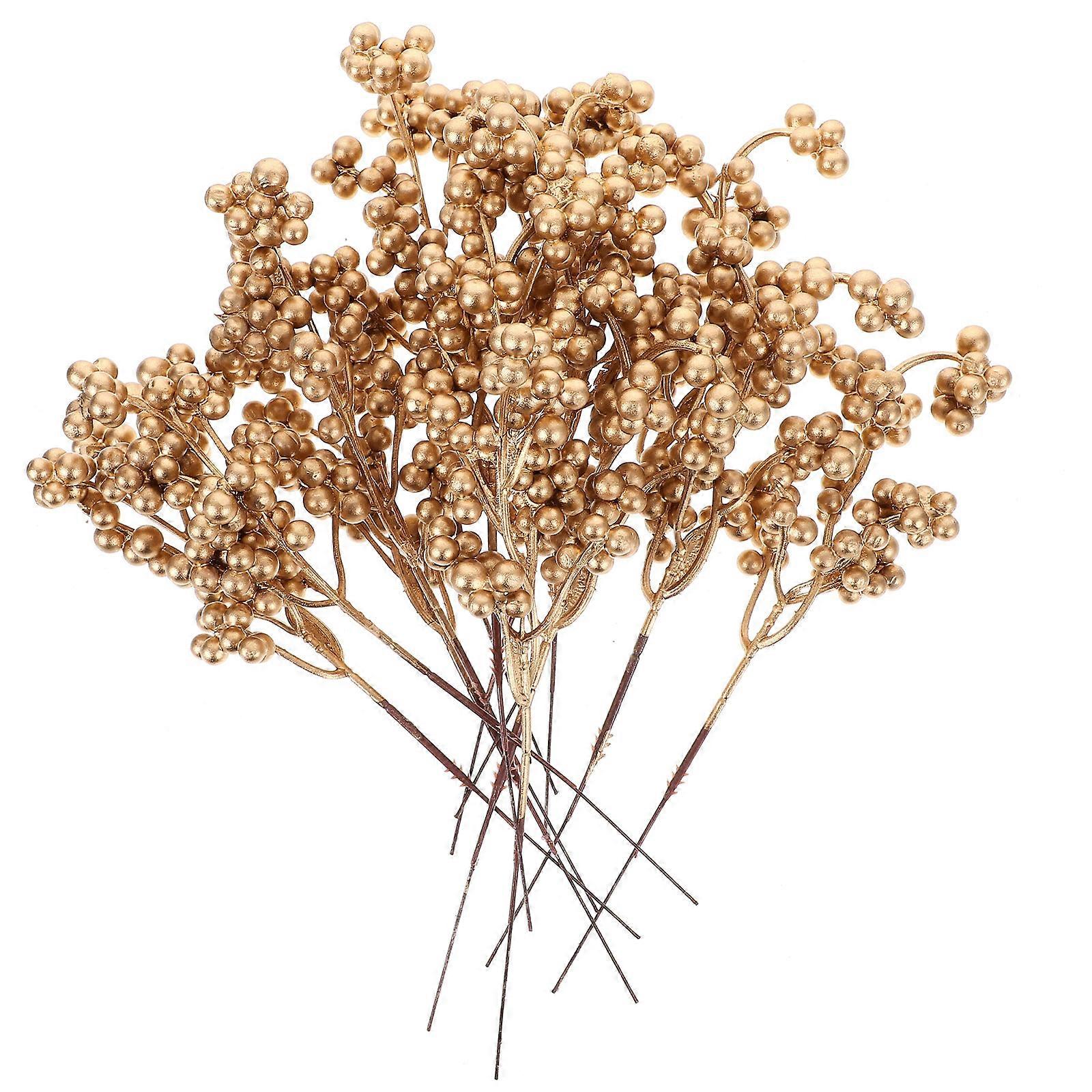 Christmas Theme Artificial Berry Stems Decoration 12Pcs